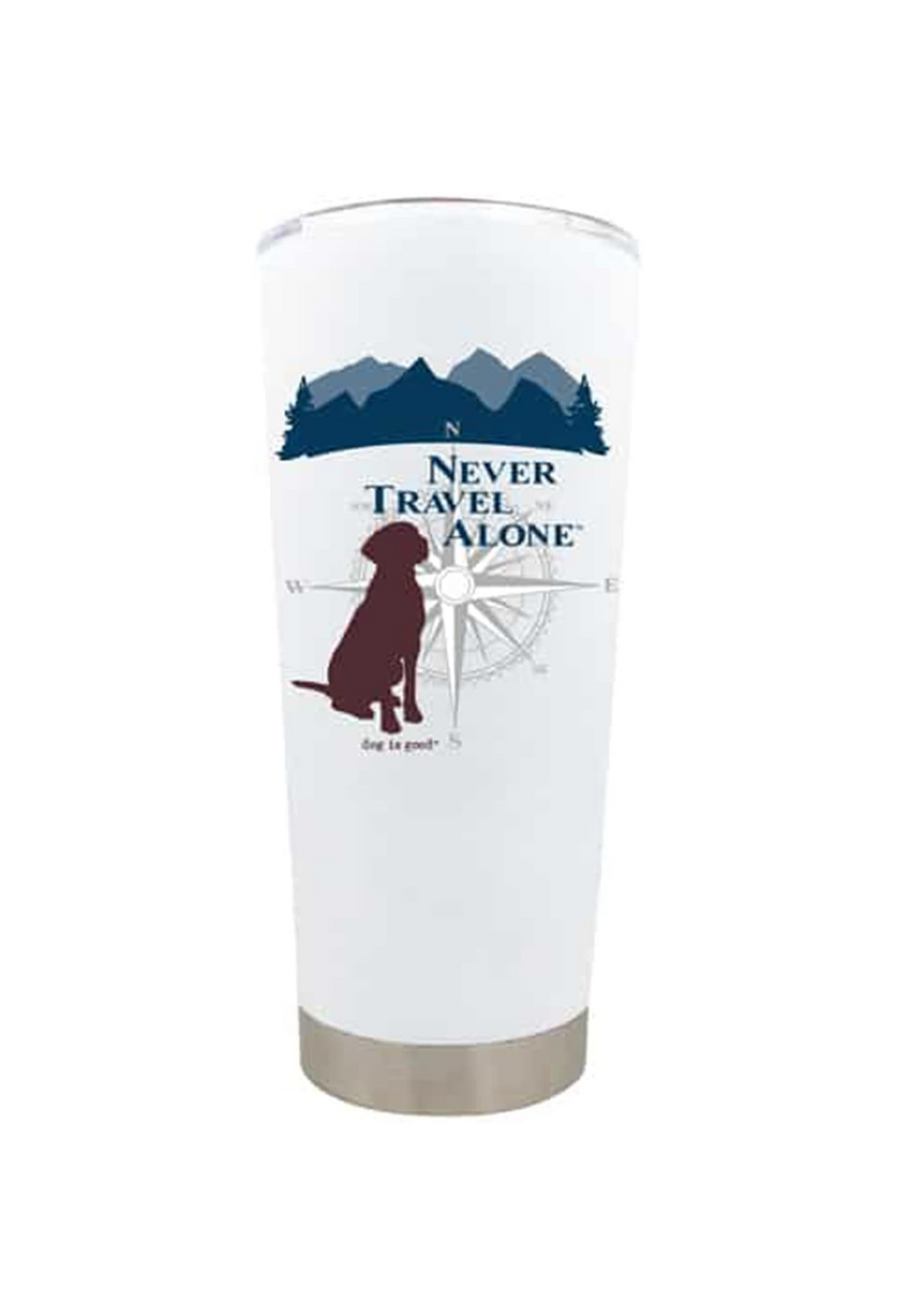 Tumbler: Never Travel Alone, 20 oz