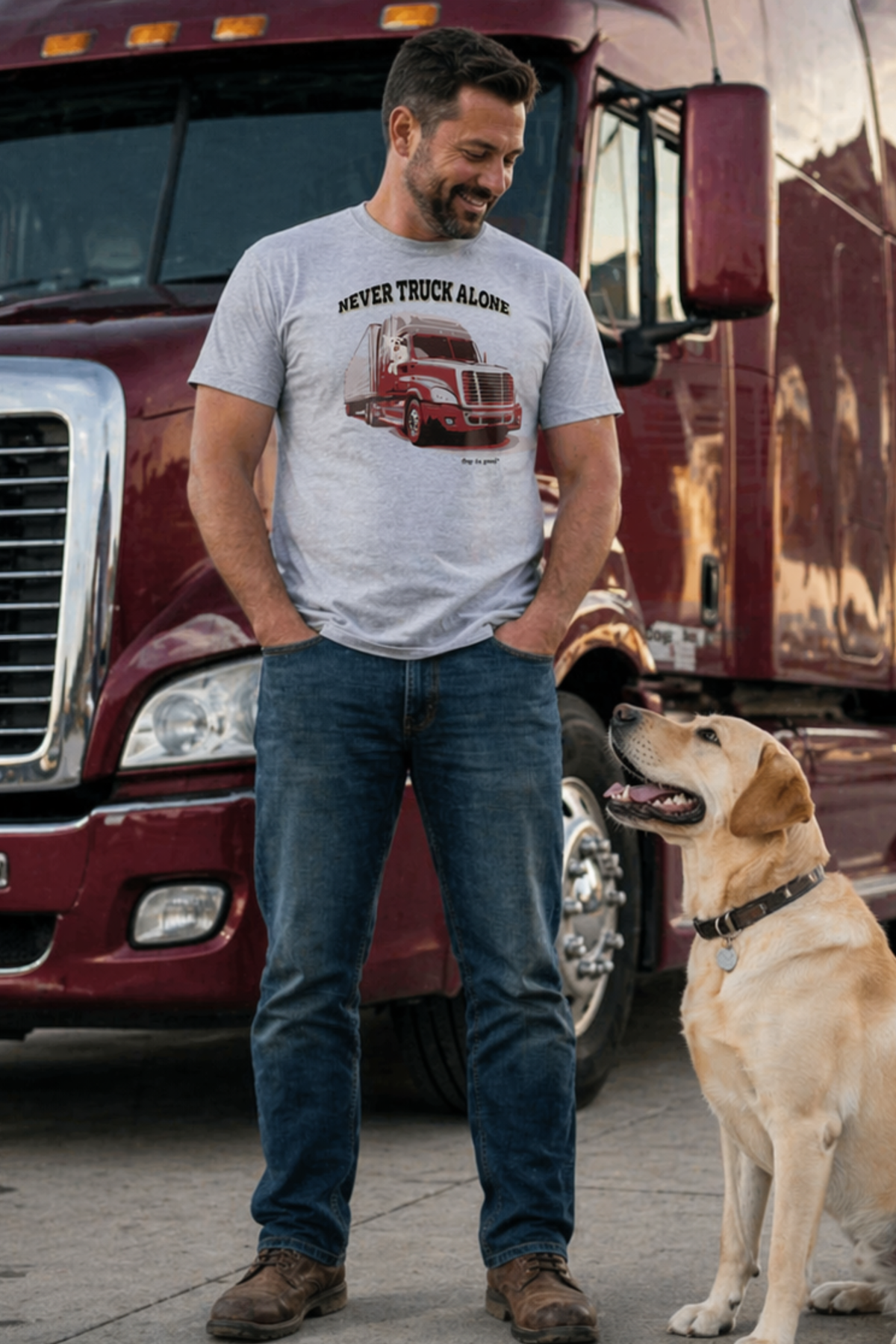 T-shirt: Never Truck Alone