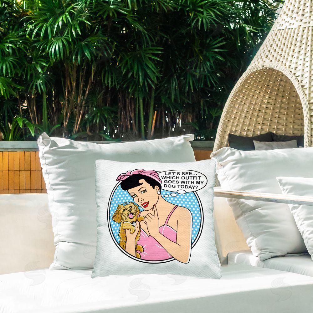 Dog is Good | Which Outfit with Dog Printed Throw Pillow