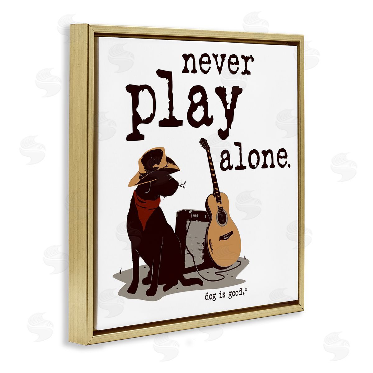 Dog is Good | Never Play Music Alone Wall Art