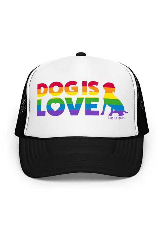 Trucker Hat: Dog is Love Pride