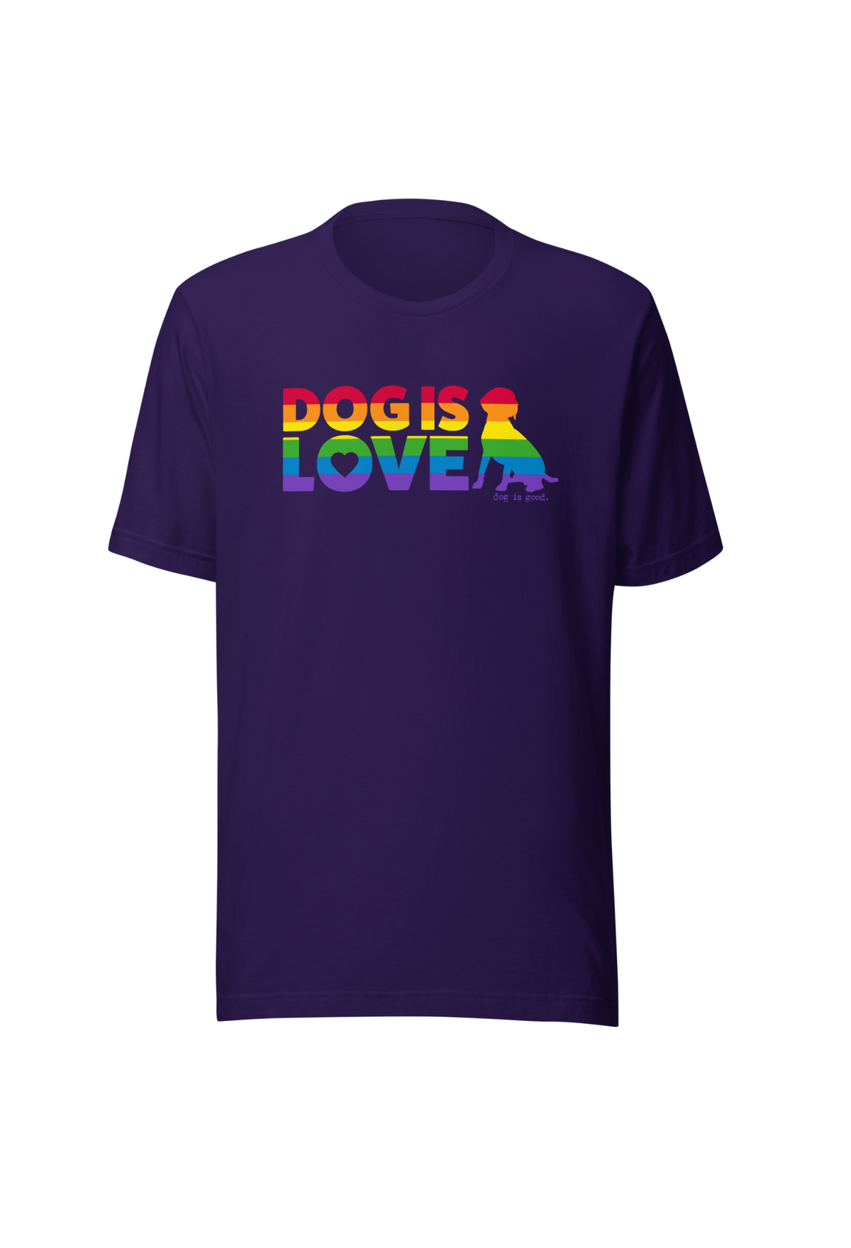 T-shirt: Dog is Love (Rainbow)