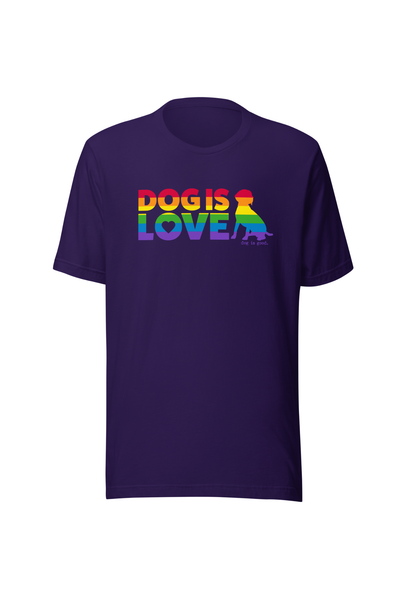 T-shirt: Dog is Love (Rainbow)