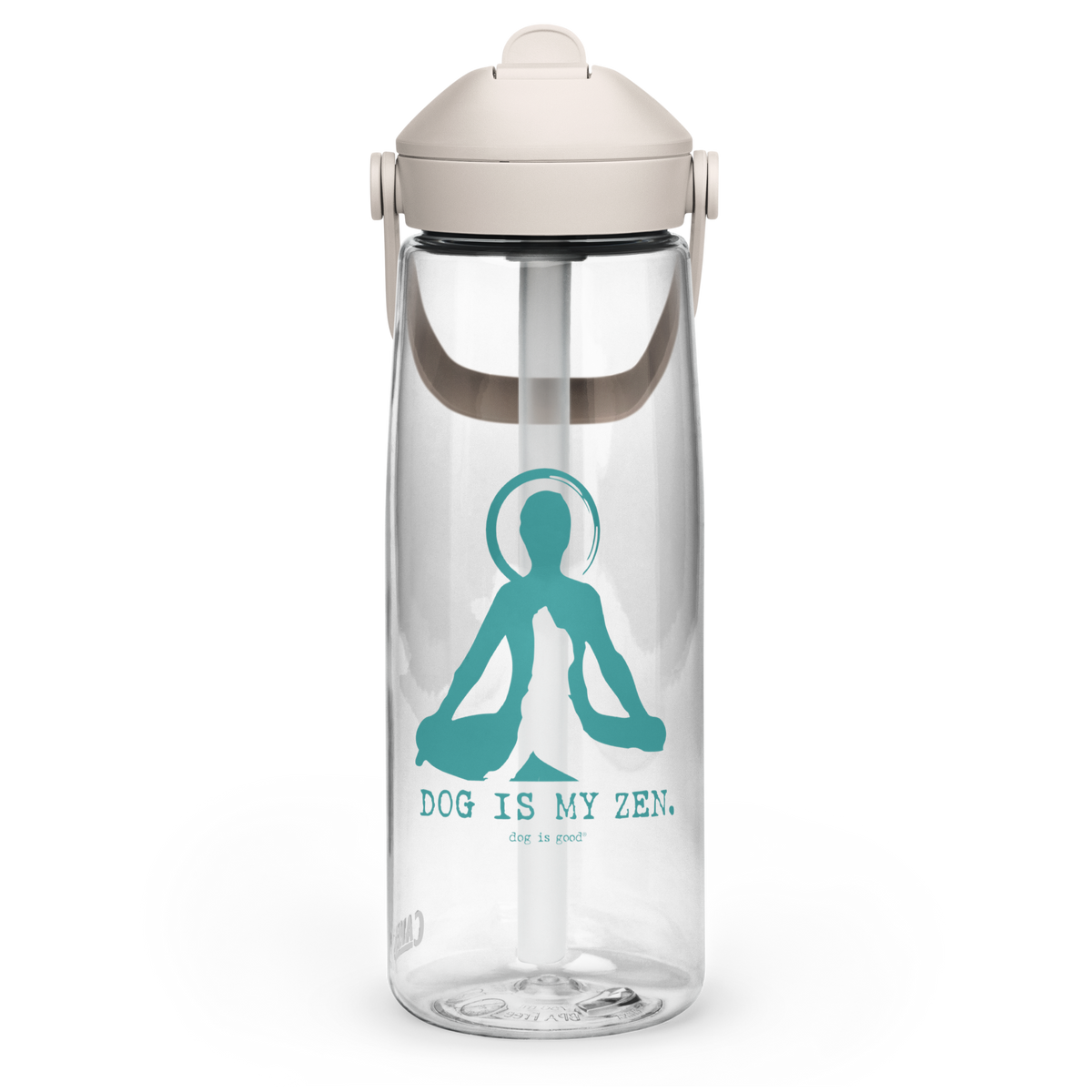 Water Bottle: Dog is My Zen (Flip Straw Camelback)