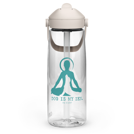 Water Bottle: Dog is My Zen (Flip Straw Camelback)