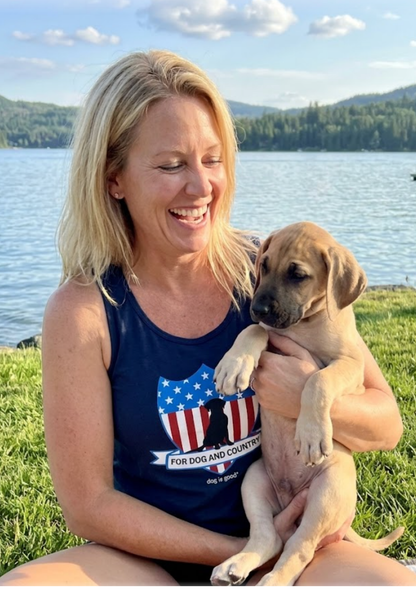 Tank Top: For Dog and Country (Navy)