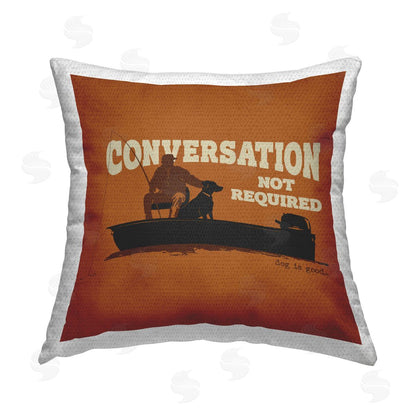 Dog is Good | Conversation Not Required Printed Throw Pillow