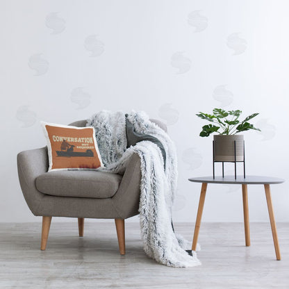 Dog is Good | Conversation Not Required Printed Throw Pillow