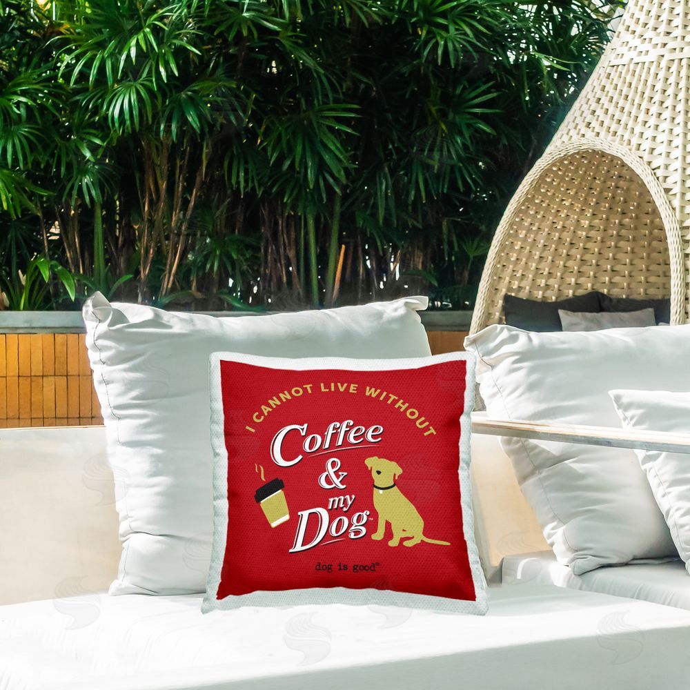Dog is Good | Coffee & My Dog Printed Throw Pillow