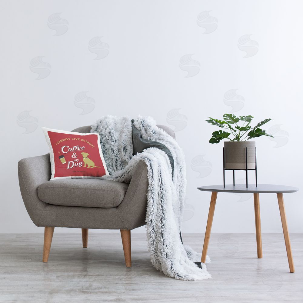 Dog is Good | Coffee & My Dog Printed Throw Pillow
