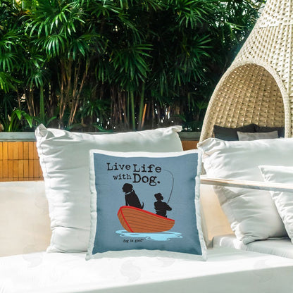 Dog is Good | Boat Life with Dog Printed Throw Pillow