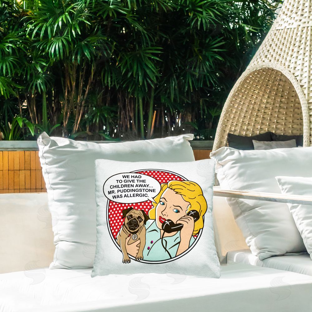 Dog is Good | Dog Allergic to Children Printed Throw Pillow