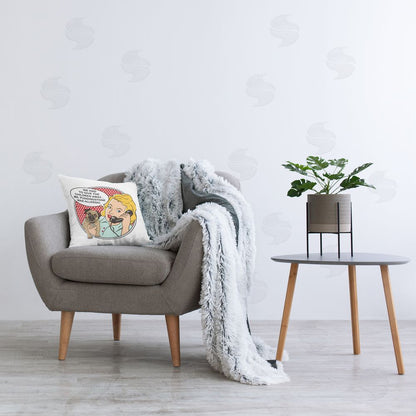 Dog is Good | Dog Allergic to Children Printed Throw Pillow