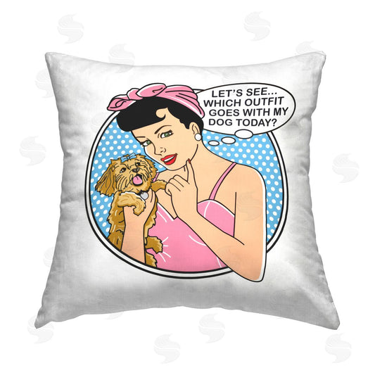 Dog is Good | Which Outfit with Dog Printed Throw Pillow