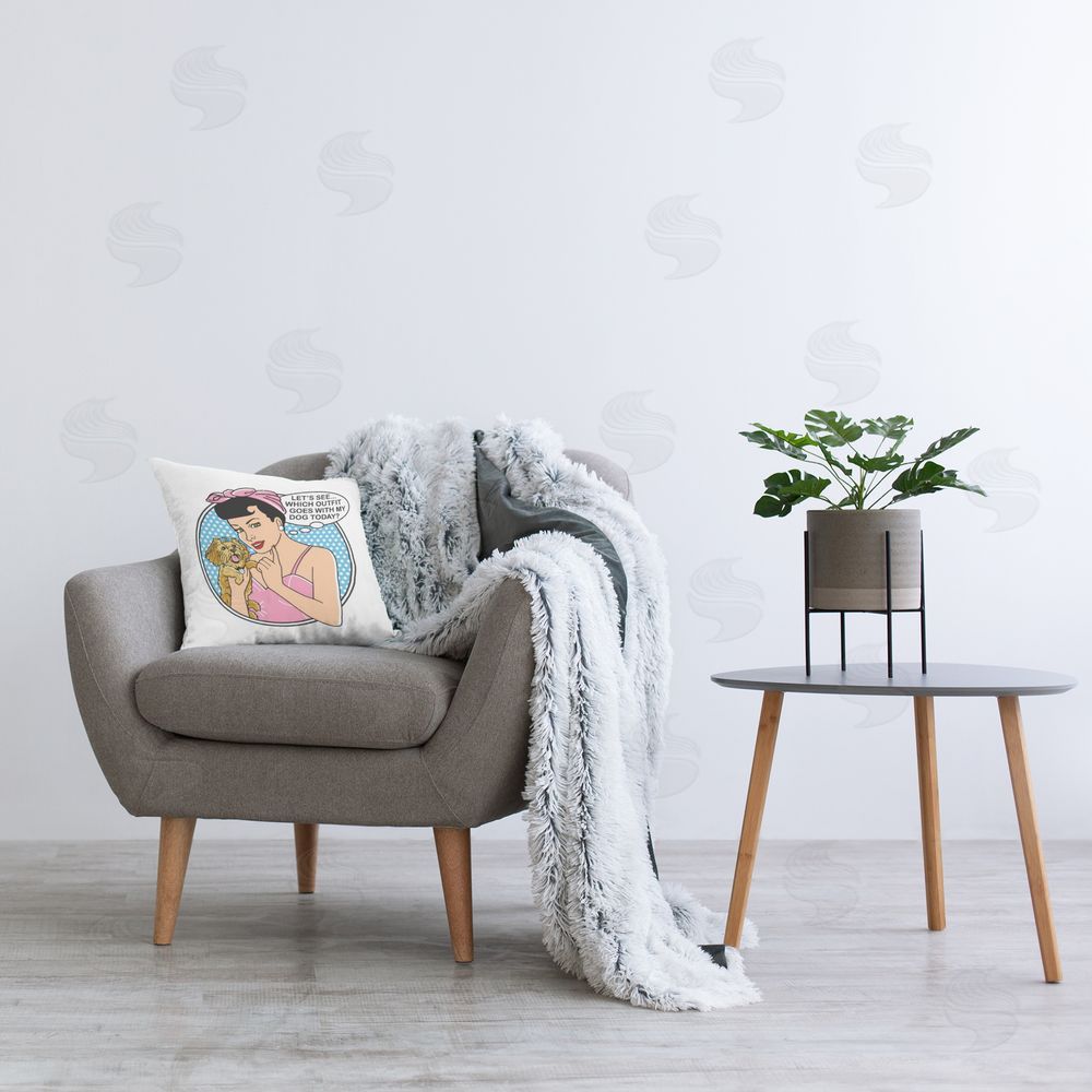 Dog is Good | Which Outfit with Dog Printed Throw Pillow