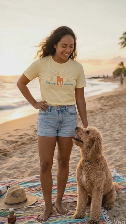 T-shirt: Dog is My Sunshine (Soft Yellow)