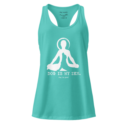 Tank Top: Dog is My Zen (Women's Racerback)